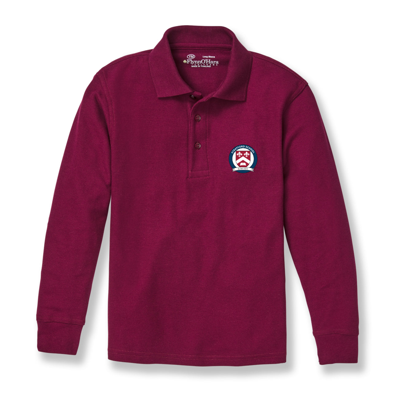 Cardinal Long Sleeve Pique Polo Shirt