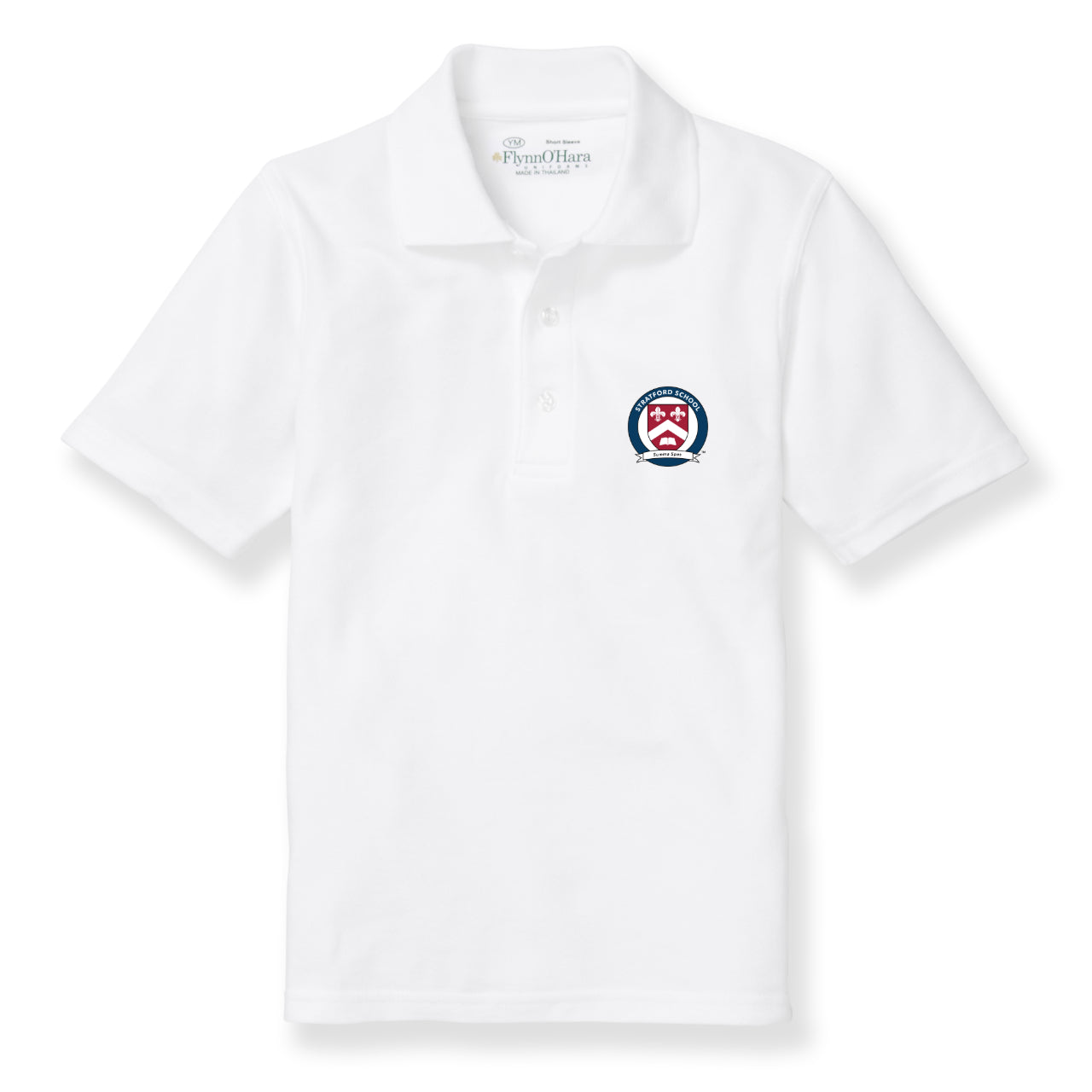 White Short Sleeve Polo Shirt