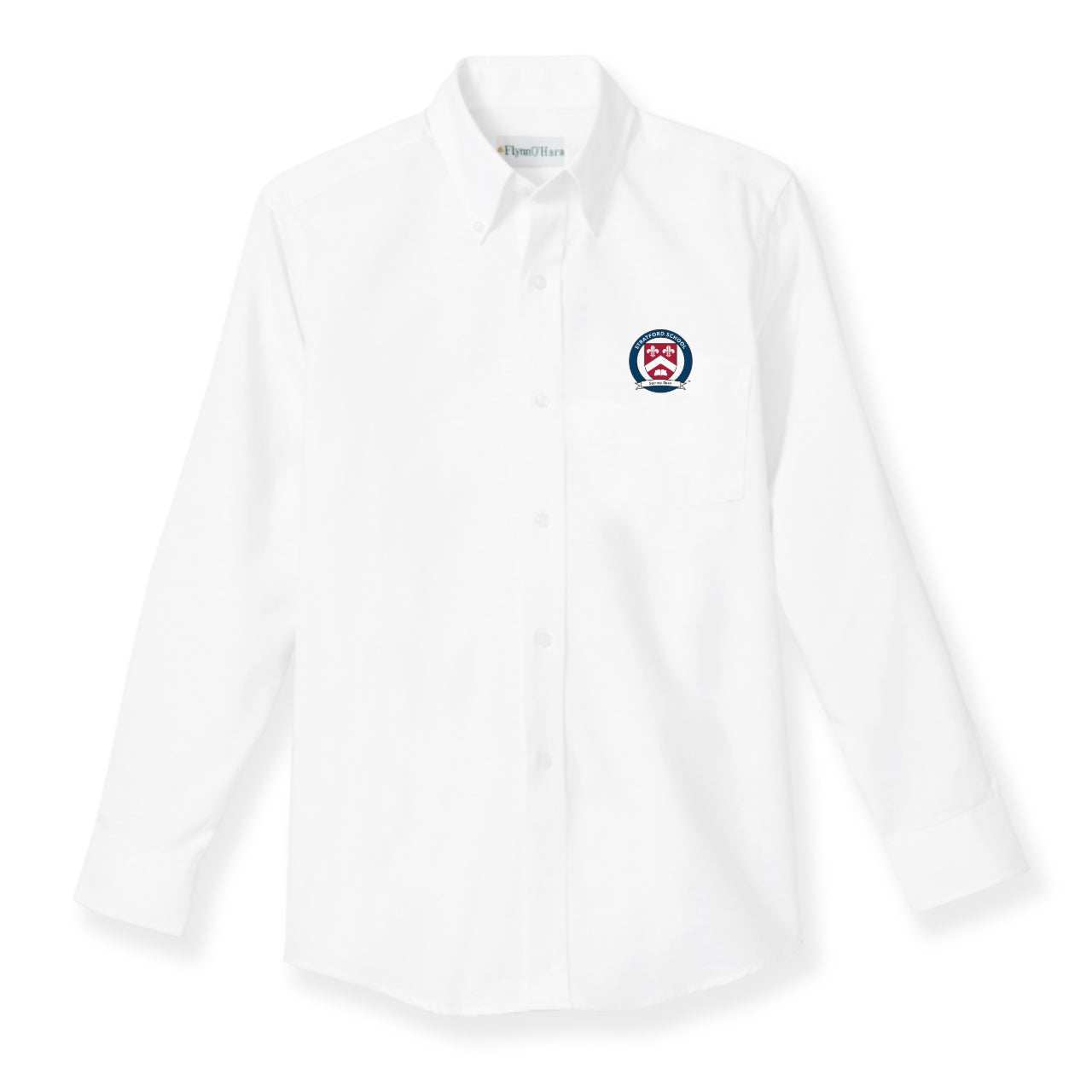 White Long Sleeve Oxford Shirt