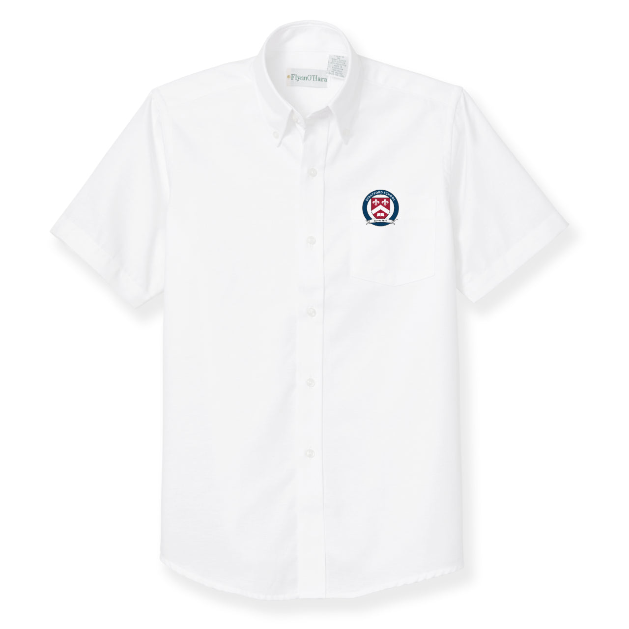 White Short Sleeve Oxford Shirt