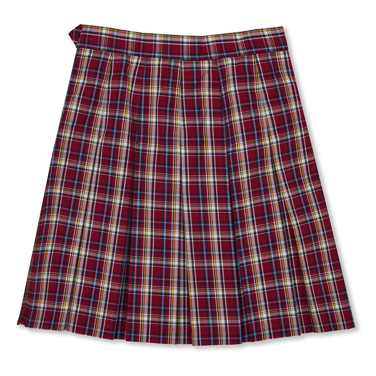 Plaid Box Pleat Skirt