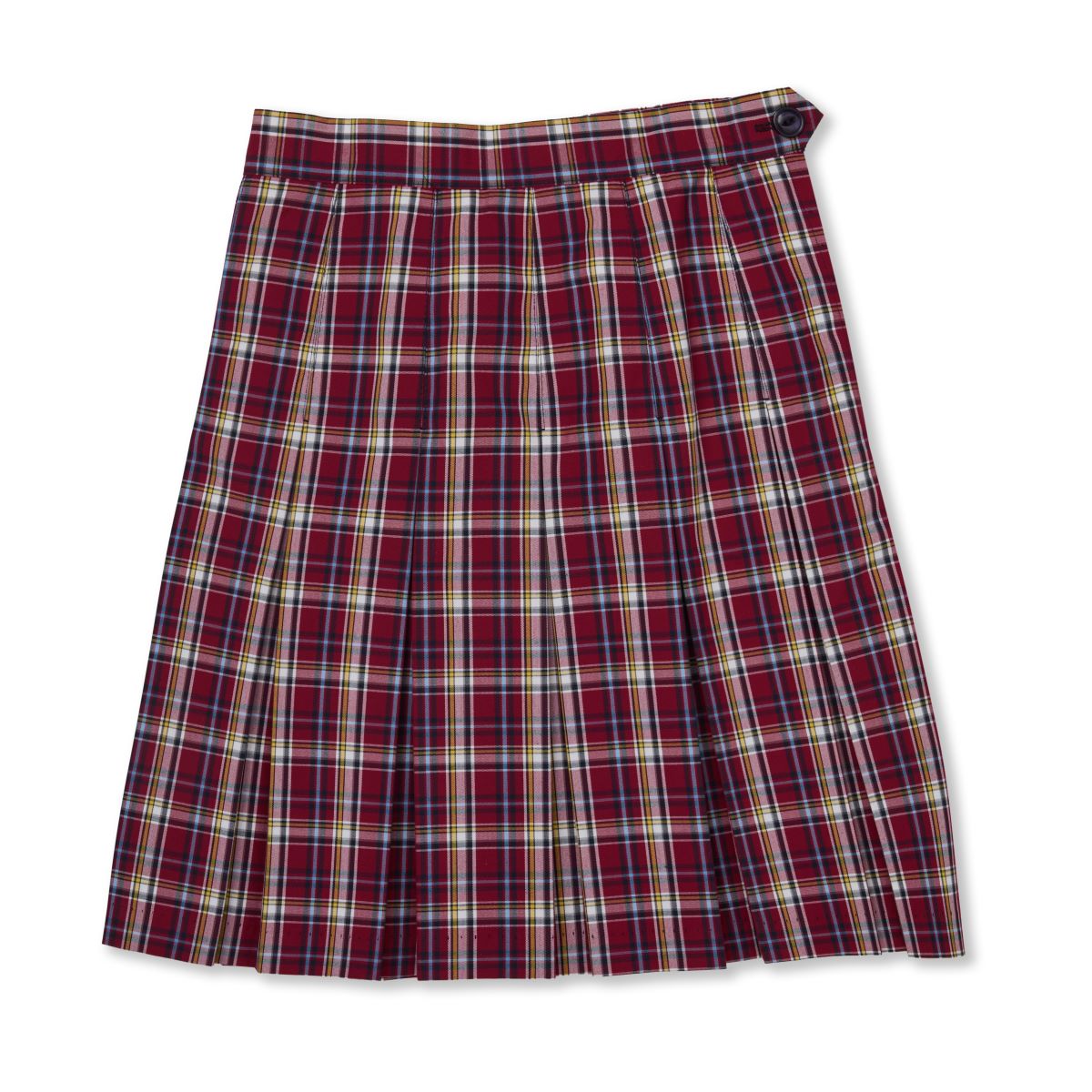 Plaid Box Pleat Skirt