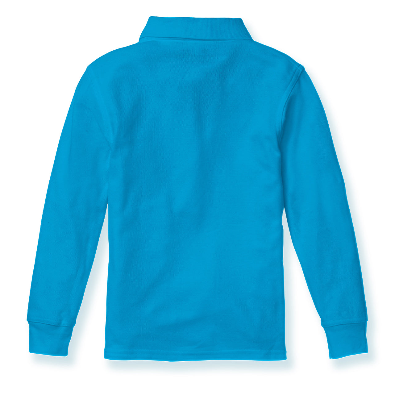 Cornflower Long Sleeve Pique Polo Shirt