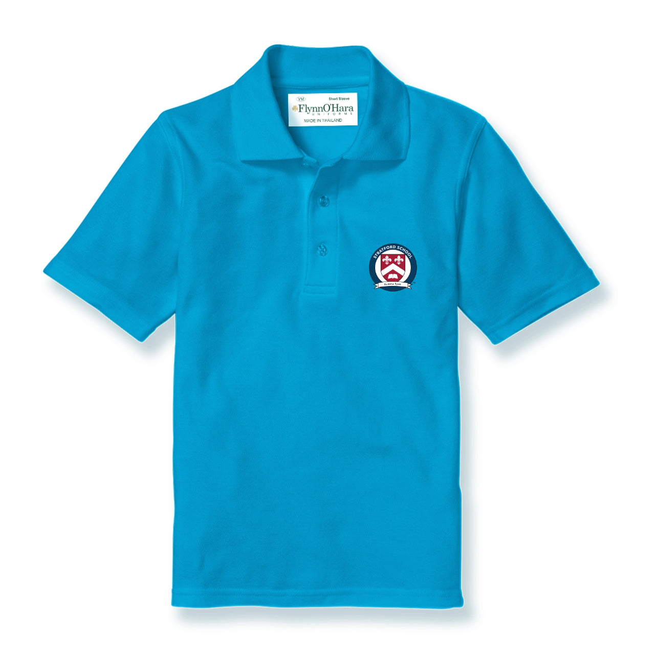 Cornflower Short Sleeve Pique Polo Shirt